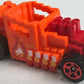 Hot Wheels 2025 - Collector # 138/250 - HW Ride-Ons 5/5 - Pixel Shaker - Orange / Flames - Red Chrome 5 Spoke Wheels - USA 'Let's Race' Card