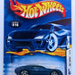 Hot Wheels 2002 - Collector # 016/240 - First Editions 4/42 - Overbored 454 - Blue Metalflake / White Racing Stripes - PR5 Wheels - USA Card