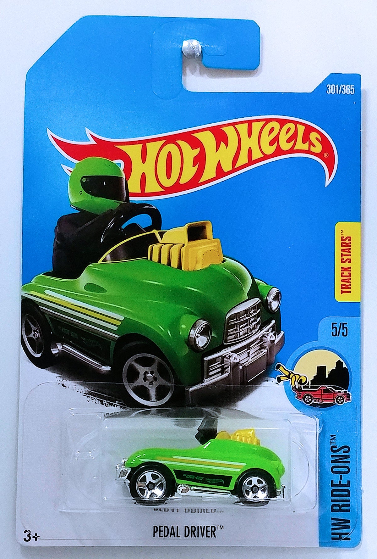 Hot Wheels 2017 - Collector # 301/365 - HW Ride-Ons 5/5 - Pedal Driver - Lime Green - International Card