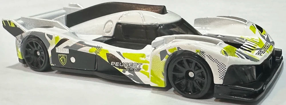 Hot Wheels 2025 - Collector # 174/250 - HW Exotics 2/5 - New Models - Peugeot 9X8 Hypercar - White - 10 Spoke Wheels - USA Card