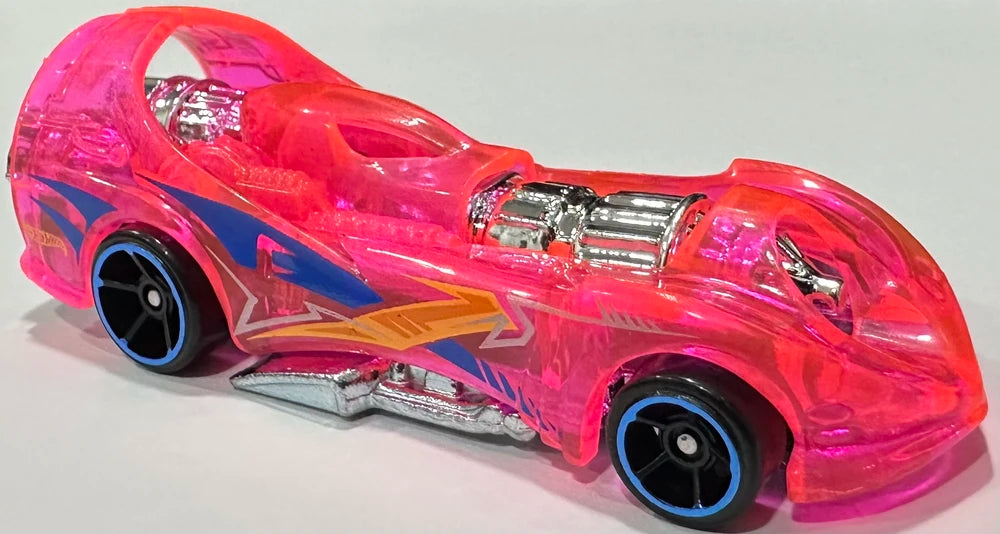 Hot Wheels 2025 - Collector # 109/250 - X-Raycers 8/10 - Power Rocket - Transparent Pink - USA Card