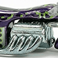 Hot Wheels 2006 - Collector # 049/223 - Treasure Hunts 11/12 - Pit Cruiser (Custom Motorcycle) - Metalflake Purple with Green Flames - International Card