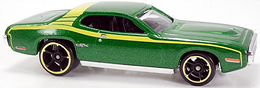 Hot Wheels 2008 - Collector # 060/172 - Hot Wheels Stars 20/36 - Plymouth GTX - Green Metalflake - International 40th Card