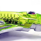 Hot Wheels 2005 - Collector # 059/183 - First Editions / X-Raycers 9/10 - Poison Arrow (Experimental Aircraft) - Transparent Green - Ineternational Short Card