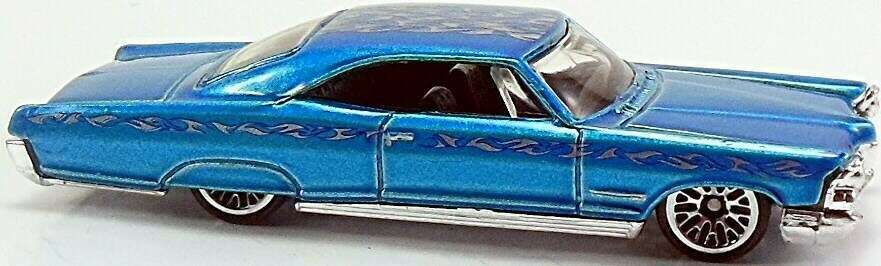 Hot Wheels 2003 - Collector # 013/220 - First Editions 1/42 - Pontiac Bonneville 1965 - Pearl Blue - Lace Wheels - USA '1968-2003' Card