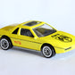 Hot Wheels 1996 - Collector # 463 - Fiero 2M4 - Neon Yellow / Fiero Logo on Front Deck Lid / Small Red Hot Wheels Logo on Sides - Lace Wire Wheels - USA Blue & White Card with 'Coolest to Collect'