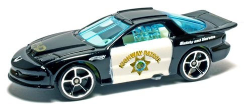 Hot White 2011 - Collector # 163/244 - HW Main Street 3/10 - Pontiac Firebird - Black & White / Highway Patrol - USA Card