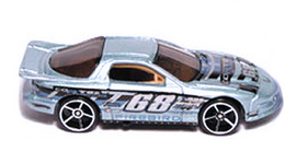 Hot Wheels 2007 - Collector # 144/156 - Hot Wheels Stars 12/24 - Pontiac Firebird - Metallic Light Blue - '68' / 'Corttez Racing' - OH5SP Wheels - Internatioanl Long Card