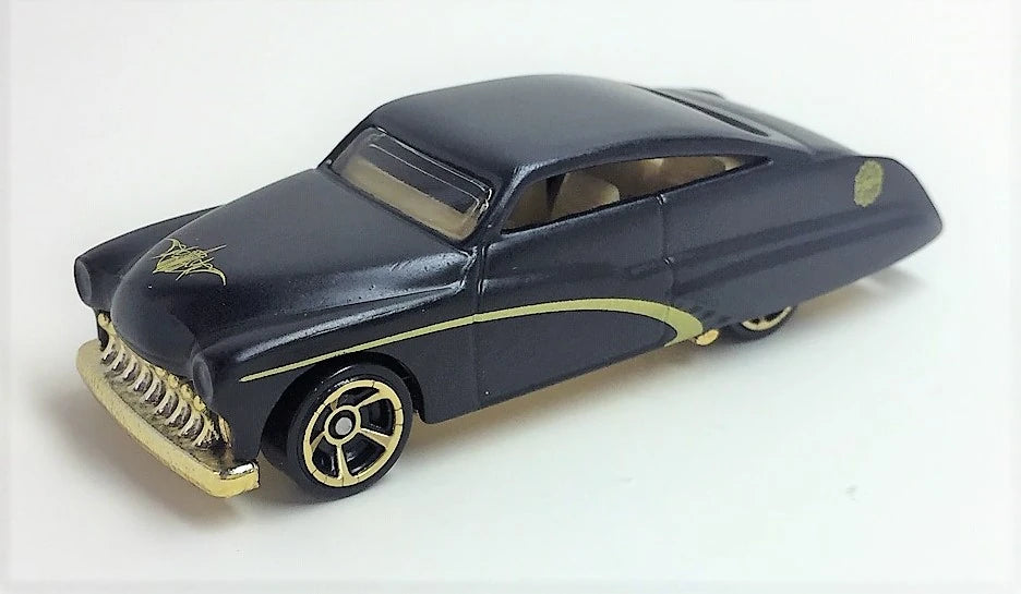 Hot Wheels 2019 - Theme / Larry Wood 50 Years of Design 01/10 - Purple Passion - Matte Black with Gold Scallop - Gold M5 Wheels - Walmart Exclusive