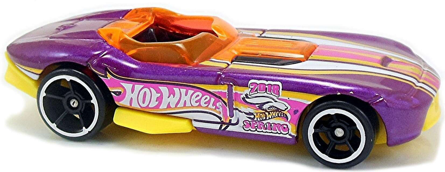 Hot Wheels 2018 - Collector # 151/365 - Holiday Racers 5/6 - RRRoadster - Purple / Easter - USA 50th Card