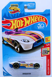 Hot Wheels 2018 - Collector # ---/365 - Holiday Racers 5/6 - Treasure Hunts - RRRoadster - White / Easter - USA 50th Card