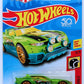 Hot Wheels 2018 - Collector # NONE - HW Daredevils 5/5 - Rally Cat - Green - USA 50th Card with Month Promo