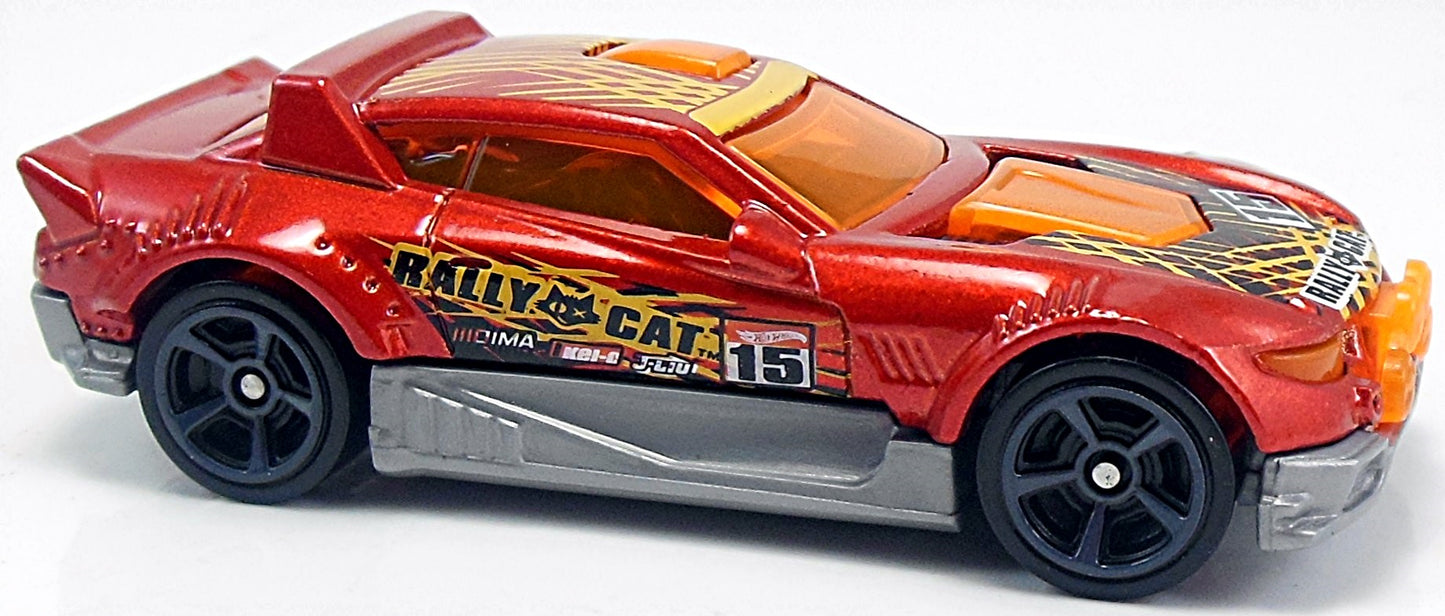 Hot Wheels 2017 - Collector # ---/365 - HW Digital Circuit 1/5 - New Models - Rally Cat - Red Metalflake - USA Card