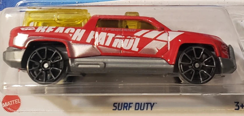 Hot Wheels 2024 - Collector # 105/250 - HW Metro 02/10 - Surf Duty - Red / 'Beach Patrol' - USA 'Let's Race' Card