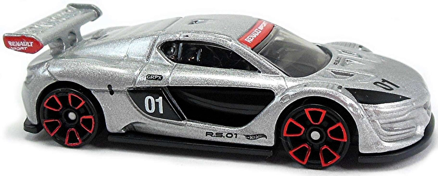 Hot Wheels 2016 - Collector # 079/250 - HW Exotics 9/10 - New Models - Renault Sport R.S. 01 - Silver Metalflake Body / Black Base - USA ‘Showdown’ Card