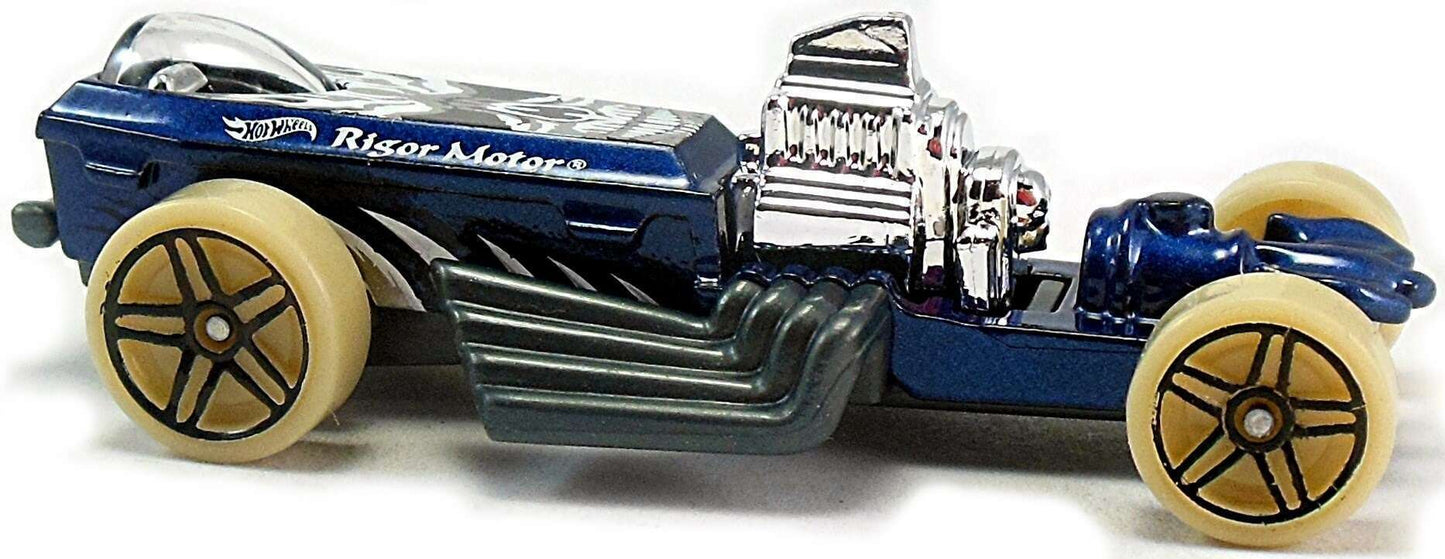 Hot Wheels 2017 - Collector # 157/365 - Fright Cars 1/5 - Rigor Motor - Metalflake Blue - PR5 Wheels - USA Card with Factory Set Sticker