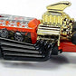 Hot Wheels 2001 - Collector # 069/240 - Skull & Crossbones Series 1/4 - Rigor Motor - Orange - Gold 5 Spokes - USA Card