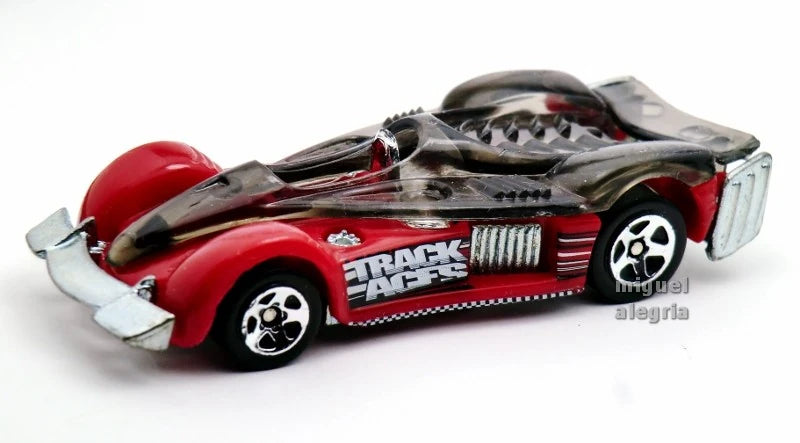 Hot Wheels 2006 - Collector # 121/223 - Track Aces 11/12 - Road Rocket - Red Body - Tinted Canopy - 5 Spoke Wheels - USA Card