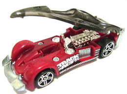 Hot Wheels 2006 - Collector # 121/223 - Track Aces 11/12 - Road Rocket - Red Body - Tinted Canopy - PR5 Wheels / Small Rear Wheels ERROR - USA 'Instant Win' Card