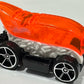 Hot Wheels 2025 - Collector # 106/250 - Fast Foodie 2/5 - Sushi Tuner - White / Bright Orange Window Dome - USA 'Let's Race' Card
