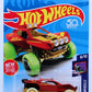 Hot Wheels 2018 - Collector # 182/365 - HW Glow Wheels 8/10 - New Models - Sandivore - Metalflake Red - USA 50th Card