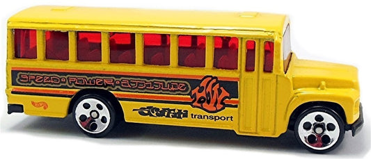 Hot Wheels 1999 - Collector # 952 - Street Art Series 4/4 - School Bus - Yellow - 5 Dots - No Back Door - USA Card