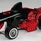 Hot Wheels 1997 - Collector # 602 - Sharkruiser - Black - Red Chrome Engine, Exhaust, Seat and Teeth - Light Gray Metalflake Base - USA Blue & White Card