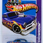 Hot Wheels 2013 - Collector # 188/250 - HW Showroom / American Turbo - Shoe Box - Blue with Flames - USA Card