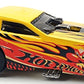 Hot Wheels 2003 - Collector # 098/220 - Crazed Clown Series 4/5 - Side-Splitter - Yellow / Flames & Clown Graphics - Body Flips Up - USA '04 Card