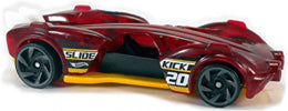 Hot Wheels 2020 - Collector # 046/250 - Experimotors 8/10 - Slide Kick - Transparent Red - USA Card