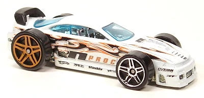 Hot Wheels 2006 - Collector # 055/223 - Drift Kings 5/5 - Slider - White / Black & Orange Flames, N PROCH - USA Card