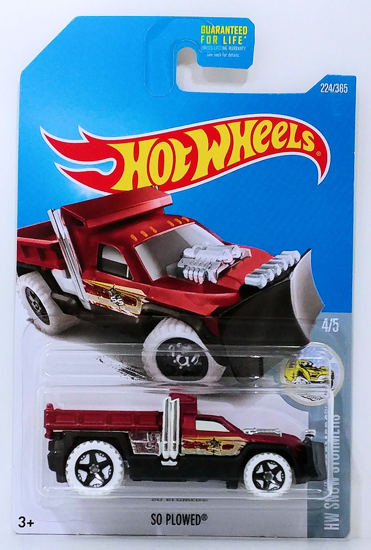 Hot Wheels 2017 - Collector # 224/365 - HW Snow Stromers 4/5 - So Plowed - Satin Red - USA Card