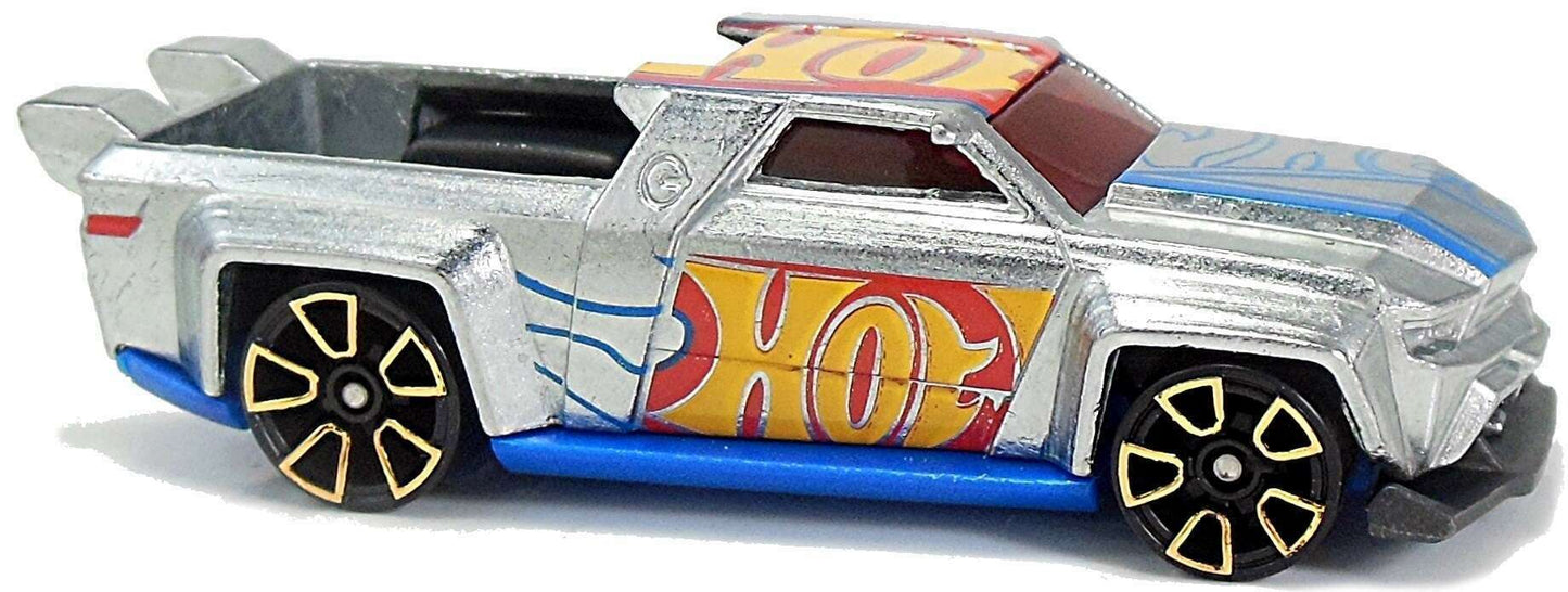 Hot Wheels 2018 - Collector # NONE - HW Hot Trucks 2/10 - ZAMAC 001 - Solid Muscle - ZAMAC - Walmart Exclusive - USA 50th Card