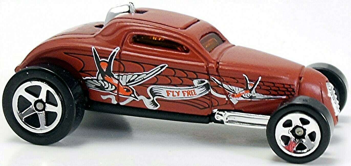 Hot Wheels 2004 - Collector # 118/212 - Tat Rods 1/5 - Sooo Fast - Brown Primer / 'Fly Free' - USA