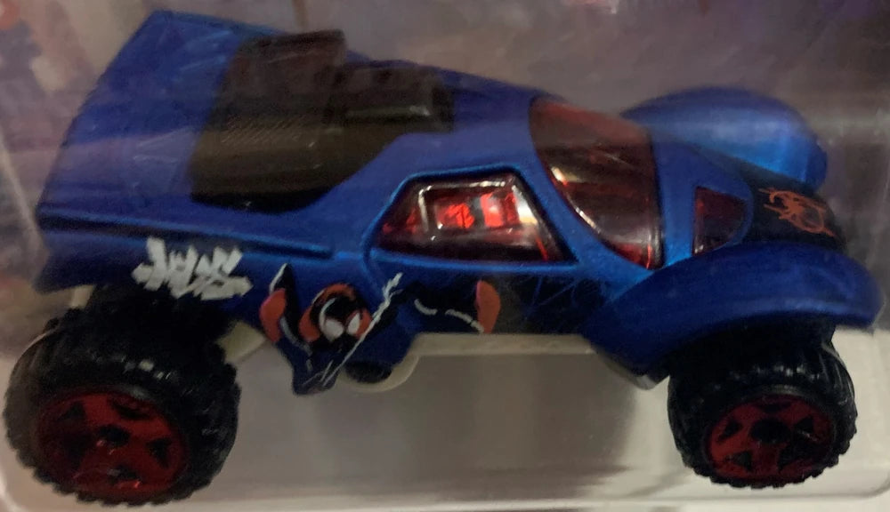 Hot Wheels 2019 - Theme / Spider-man into the Spider-verse 2/6 - Da Kar - Matte Blue / Miles Morales - Walmart Exclusive