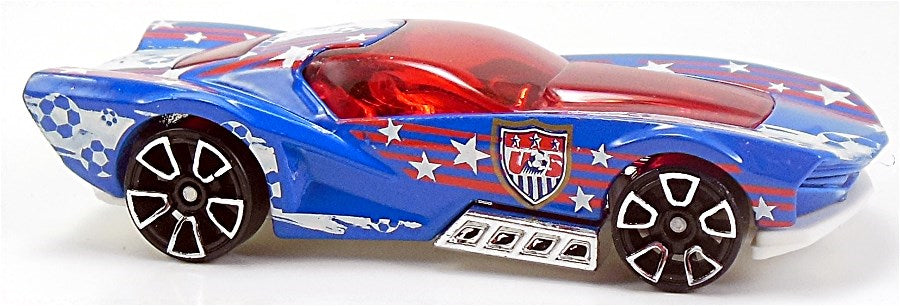 Hot Wheels 2014 - Collector # 014/250 - HW City / HW Goal - Street Shaker - Blue - USA 'Showdown' Card