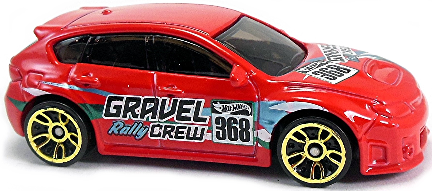 Hot Wheels 2016 - Collector # 030/250 - HW Digital Circuit 10/10 - Subaru WRX STI -  Red / #368 - USA 'Showdown' Card