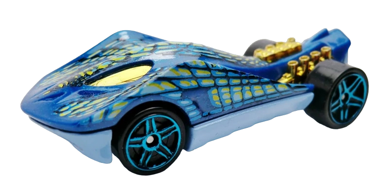 Hot Wheels 2013 - Collector # 071/250 - HW Imagination / Surf Patrol / - Super Stinger - Blue / Fish Scale Graphics - Blue PR5 Wheels - USA Card