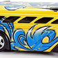 Hot Wheels 2004 - Collector # 140/212 - Tag Rides 3/5 - Surfin' S'Cool Bus - Yellow / Wave Graphics -Black Plastic Base - USA '05 Card