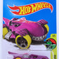 Hot Wheels 2016 - Collector # 250/250 - Dino Riders 5/5 - Treasure Hunts - T-Rextroyer - Purple / Circle Flame Logo on top - USA 'Showdown' Card