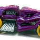 Hot Wheels 2016 - Collector # 250/250 - Dino Riders 5/5 - Treasure Hunts - T-Rextroyer - Purple / Circle Flame Logo on top - USA 'Showdown' Card