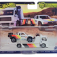 Hot Wheels 2024 - Premium / Car Culture / Team Transport # 71 - Fleet Street & Toyota Off-Road Truck - White / BF Goodrich - Metal/Metal & Real Riders - Large Blister Card