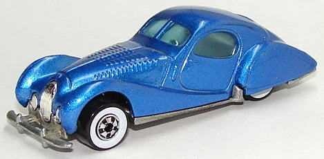 Hot Wheels 1995 - Collector # 295 - Pearl Driver Series 1/4 - Talbot Lago - Metalflake Blue - BW White Walls - USA Blue & White Card