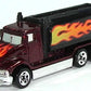 Hot Wheels 1997 - Collector # 539 - Heat Fleet Series 3/4 - Peterbilt Tanker Truck - Dark Red Metallic - 5 Spokes