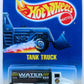 Hot Wheels 1997 - Collector # 147 - Tank Truck - White / 'Water Dust Control' - 5 Spokes - USA Blue & White Card