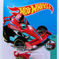 Hot Wheels 2017 - Collector # 125/365 - Tooned 9/10 - Tarmac Attack - Red Body / Aqua Base - USA Card