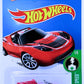 Hot Wheels 2016 - Collector # 241/250 - HW Green Speed 1/5 - Tesla Roadster - Red Enamel - Y5 Wheels - USA Card