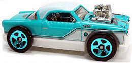 Hot Wheels 2021 - Collector # 001/250 - HW Dream Garage 2/5 - New Models - Legends Tour Winner - The Nash - Turquoise & White - Blue SK5SP Wheels - USA 'Legends Tour' Card