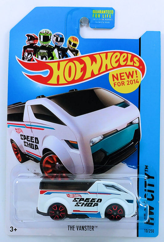 Hot Wheels 2014 - Collector # 010/250 - HW City / HW City Works / New Models - The Vanster - White / Speed Shop - USA Card
