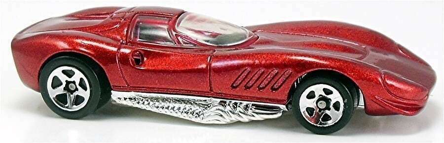 Hot Wheels 2000 - Collector # 070/250 - First Editions 10/36 - Thomassima 3 - Metallic Red with Rear Tampos - 5 Spoke Wheels - USA 'Angled' Card